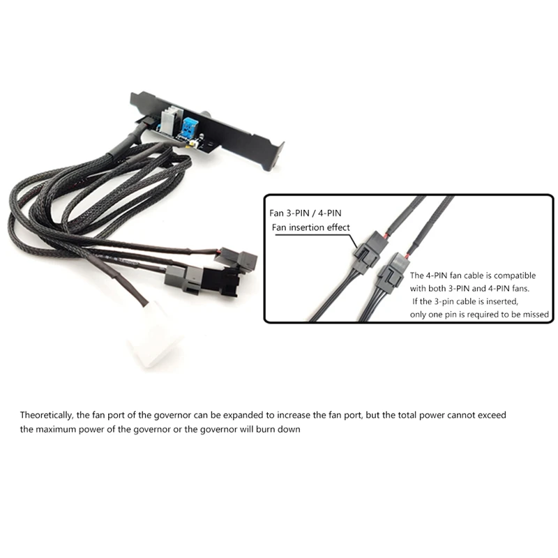 4D Fan Speed Controller Single Control IDE Interface HUB Computer Temperature Heat Dissipation Switch | Компьютеры и офис