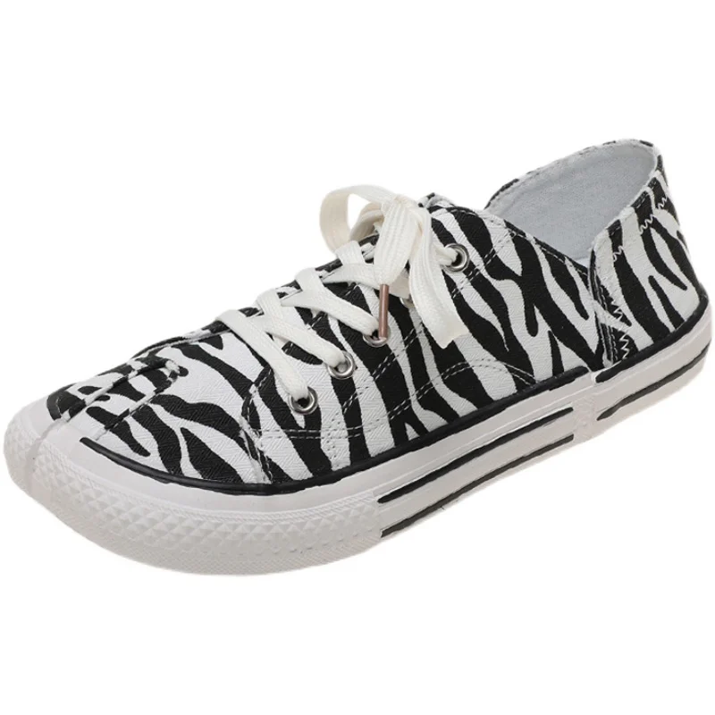 

Square-Toe Low-Cut Lace-Up Ladies Single Shoes Spring And Summer New Fashion All-Match Casual Canvas Shoes