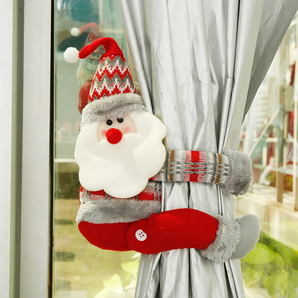 1 шт. мультяшная веселая Рождественская Фигурка Санта снеговик лося держатель