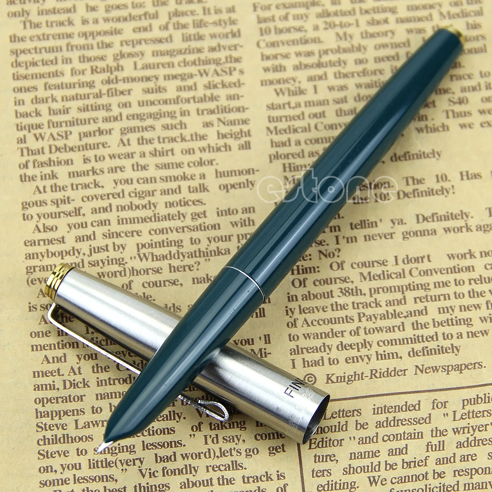 

Hot Green Hero 329 Stainless Cap Fountain Pens Nice Gift Drop shipping