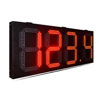 factory direct wholesale price 12 inch single red rf wireless control 888 8 format gas station gasoline price display board
