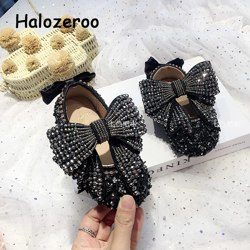 Детская обувь с бантом для девочек модная танцевальная Мэри Джейн на плоской