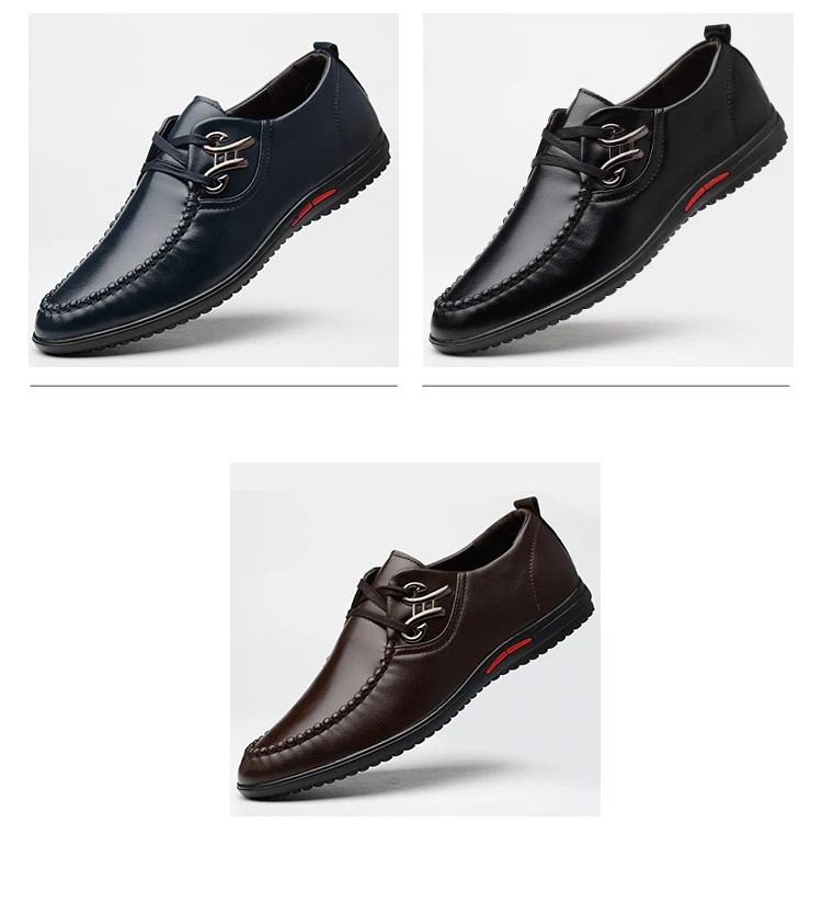

Monstceler Brand Autumn New Men Casual Shoes for Men Business Suit Laces Shoes Classic British Soft-faced Men Shoes Black Navy