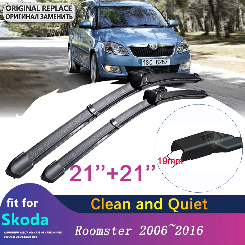 

Car Wiper Blades for Skoda Roomster 2006~2016 Front Windshield Windscreen Wipers Car Accessories 2007 2008 2010 2011 2012 2013