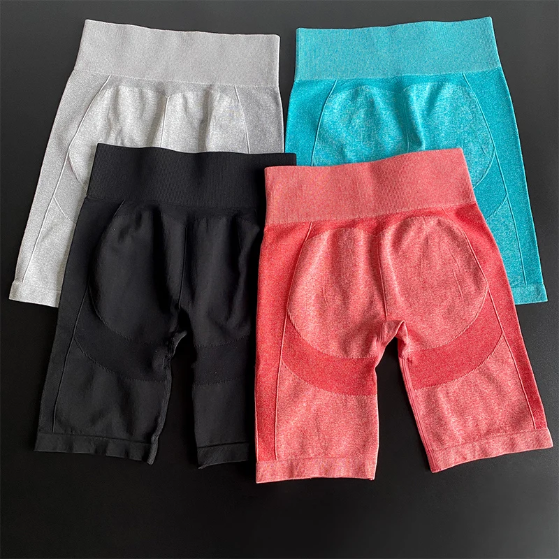 Dropship Slim Fit Women Sports Shorts for Women  New Cycling Running Fitness High Waist Push Up Gym Shorts Leggings Women