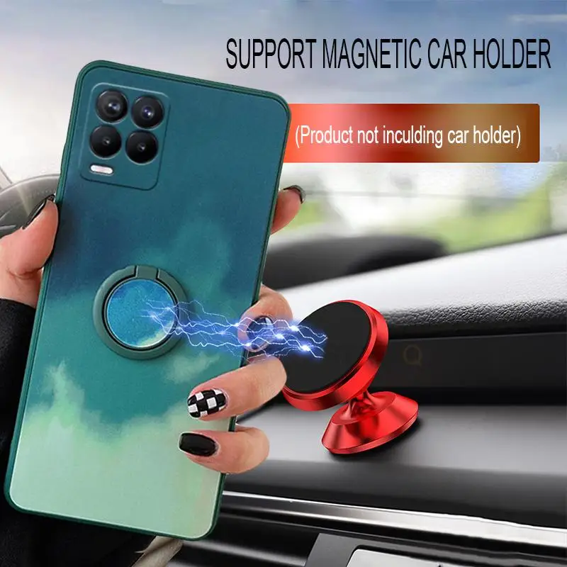 ring holder phone case for oppo realme 8 7 pro 4g 5g 7i c21 c21y 6 6i 5i c3 5 gt neo 2 master edition square silicone cover free global shipping