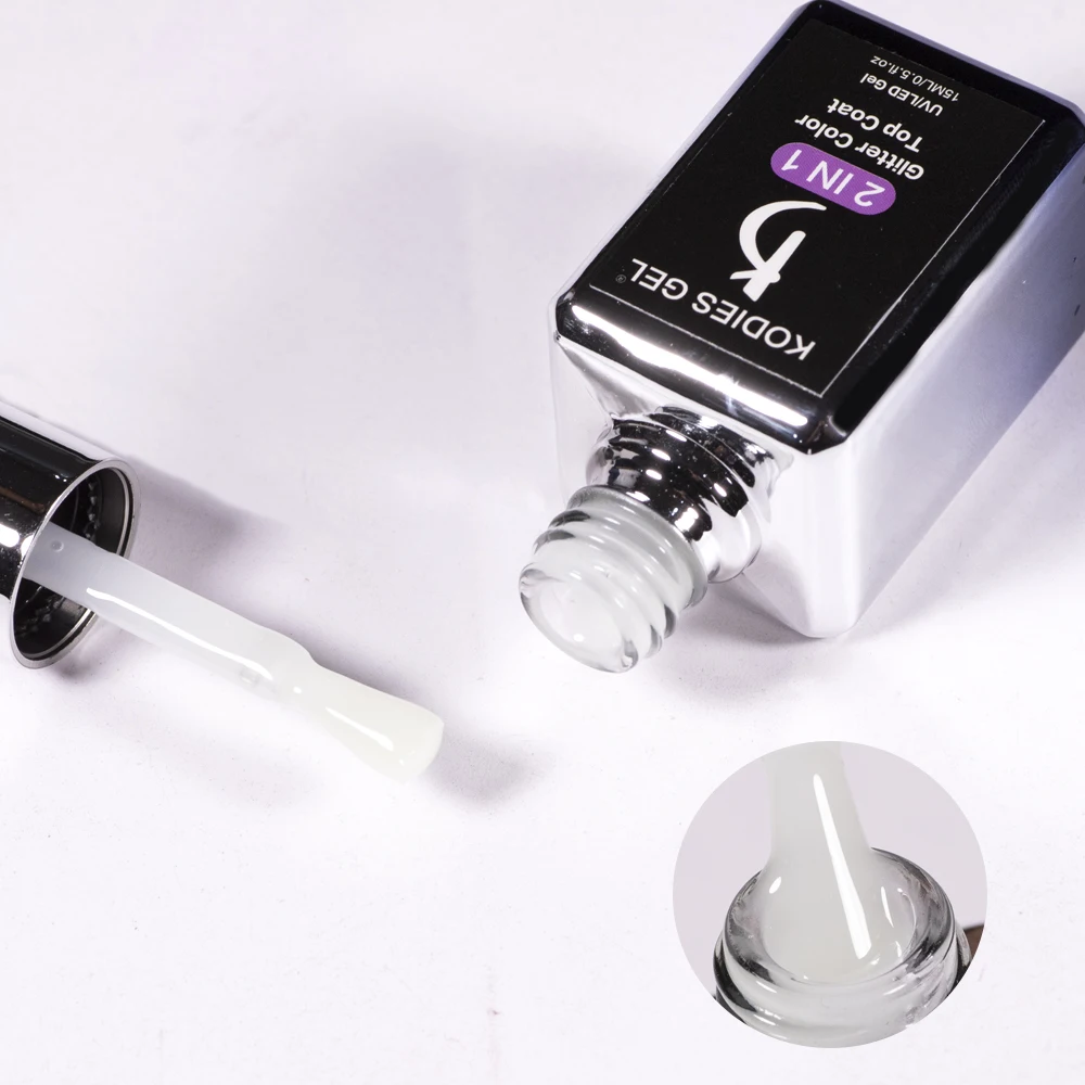 KODIES GEL новинка верхнее покрытие светится в темноте 15 мл блестящее не липкое