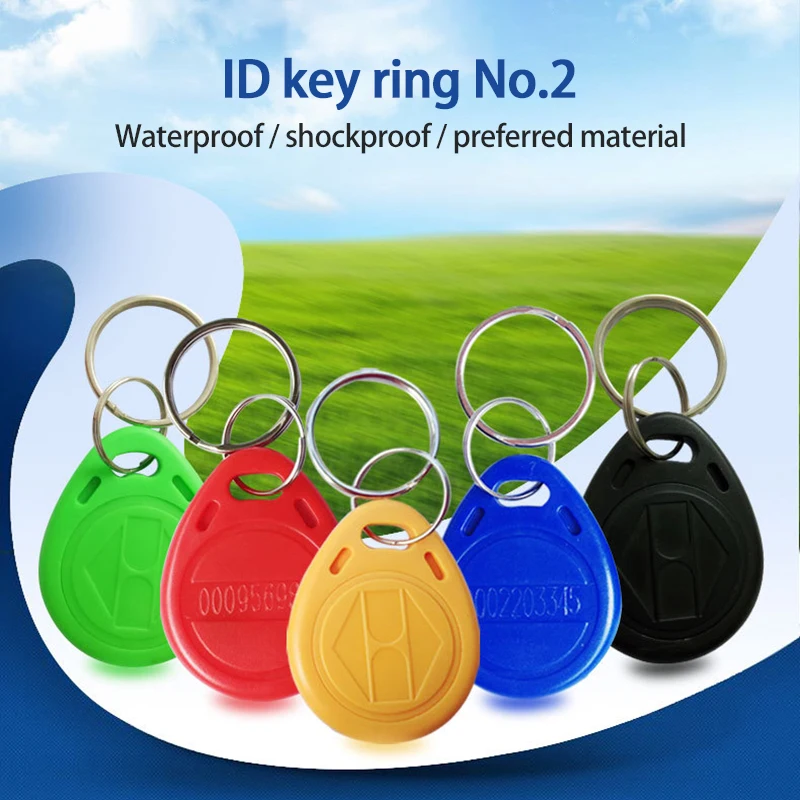 

10pcs Rewrite RFID Tag 125KHz Proximity Card Keyfobs Key Fob Access Control Smart Card 9 Colors Keyfob Proximity Token Duplicate