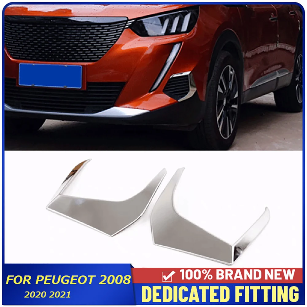 Для передней противотуманной фары Peugeot 2008 ABS хромированные наклейки на переднюю