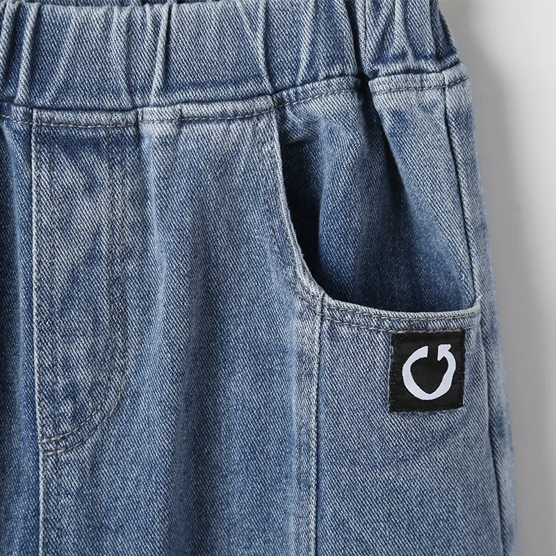 Рваные джинсы для мальчиков и девочек модные брюки из денима с потертостями