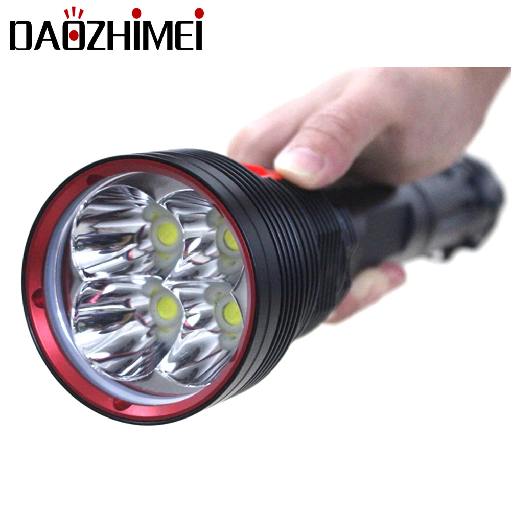 8000 Lumens Underwater 200m 4*XPH70.2 LED Scuba Diving Flashlight flash light Tactical Torch Lamp  by 4*26650 Battery