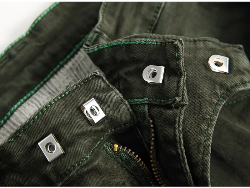 

Pleated Stretch Pencil Pants Men Cotton High Quality Moto & Biker Style Jeans Men Large Size Fashion Street Casual Jeans