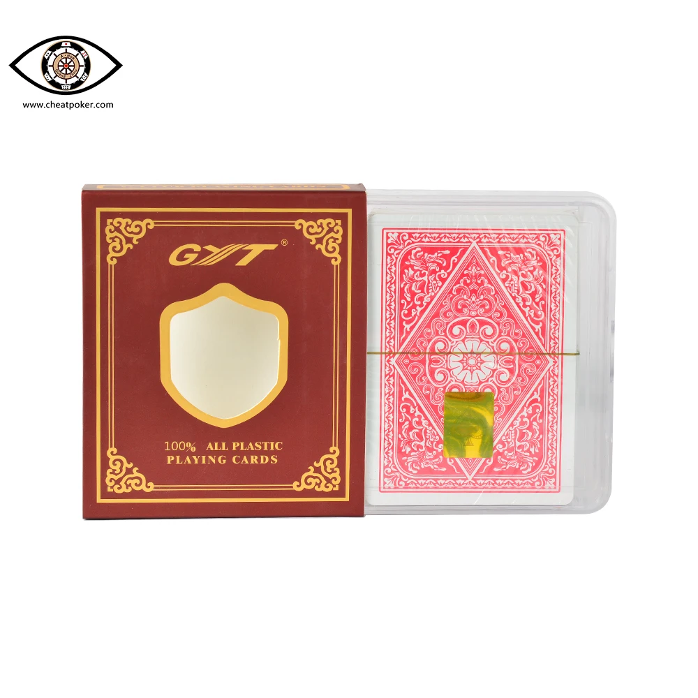

Marked Playing Cards GYT 609 for Magic Tricks Poker Size Plastic Deck Invisible Marks for Infrared Contact Lens Anti Cheat Poker