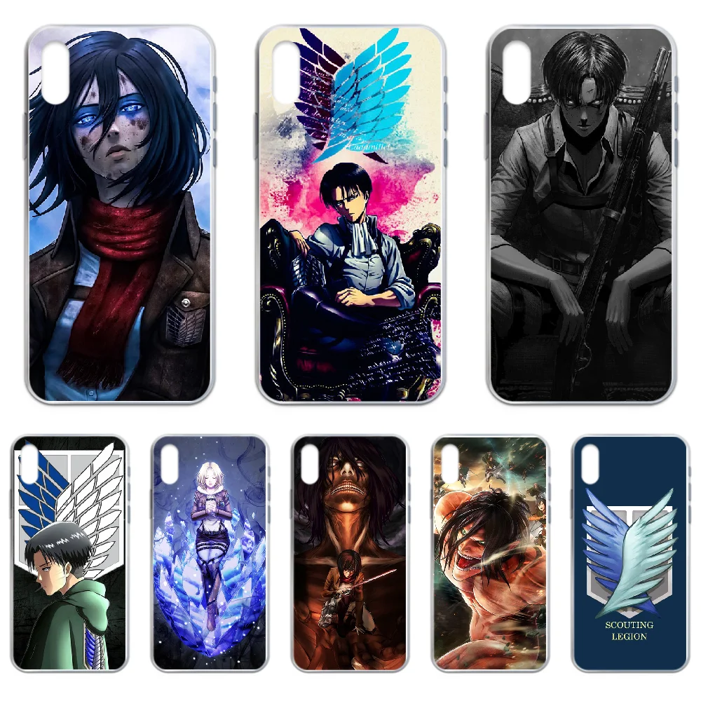 Японский чехол для телефона с рисунком манга атака на титанов iphone 4 4S 5 5C 5S 6 6S PLUS 7 8 X