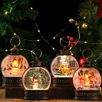 christmas decoration luminous oblate small wind lamp ornaments electronic candle flame light scene layout christmas gift decor