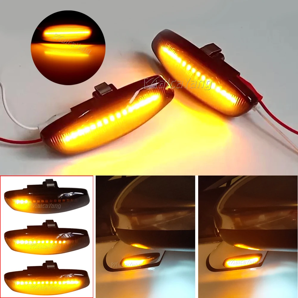 

2 шт. динамический светодиодные, боковые, габаритные фонари для Citroen C3 C4 C5 DS3 DS4 12V течет поворотов мигалка для Peugeot 207 308 3008