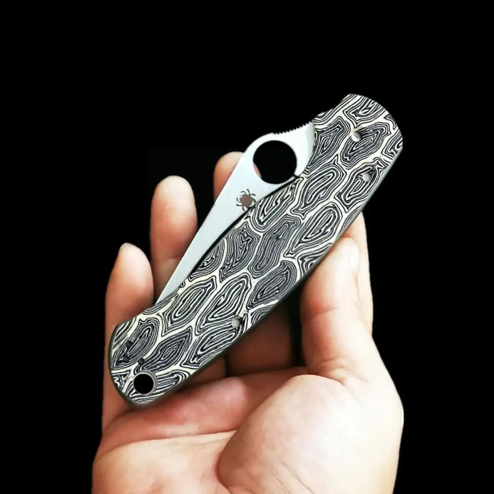 1pair G10 Damascus Folding Knife Handle Patch For C81 Spider Para Material Hunting Decoration Accesso A4g9 | Спорт и развлечения