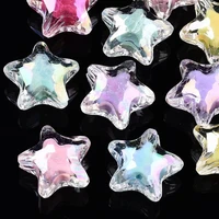 20pcs star heart candy shape transparent frosted acrylic beads for jewelry making diy bracelet necklace accessories mixed color