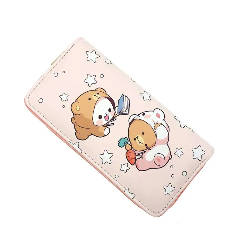 

KANDRA Cartoon Girl Coin Wallet Pu Leather Long Clutch Zipper Purse Card Holder Lady Money Pouch Handbag Women Wallet Carteras