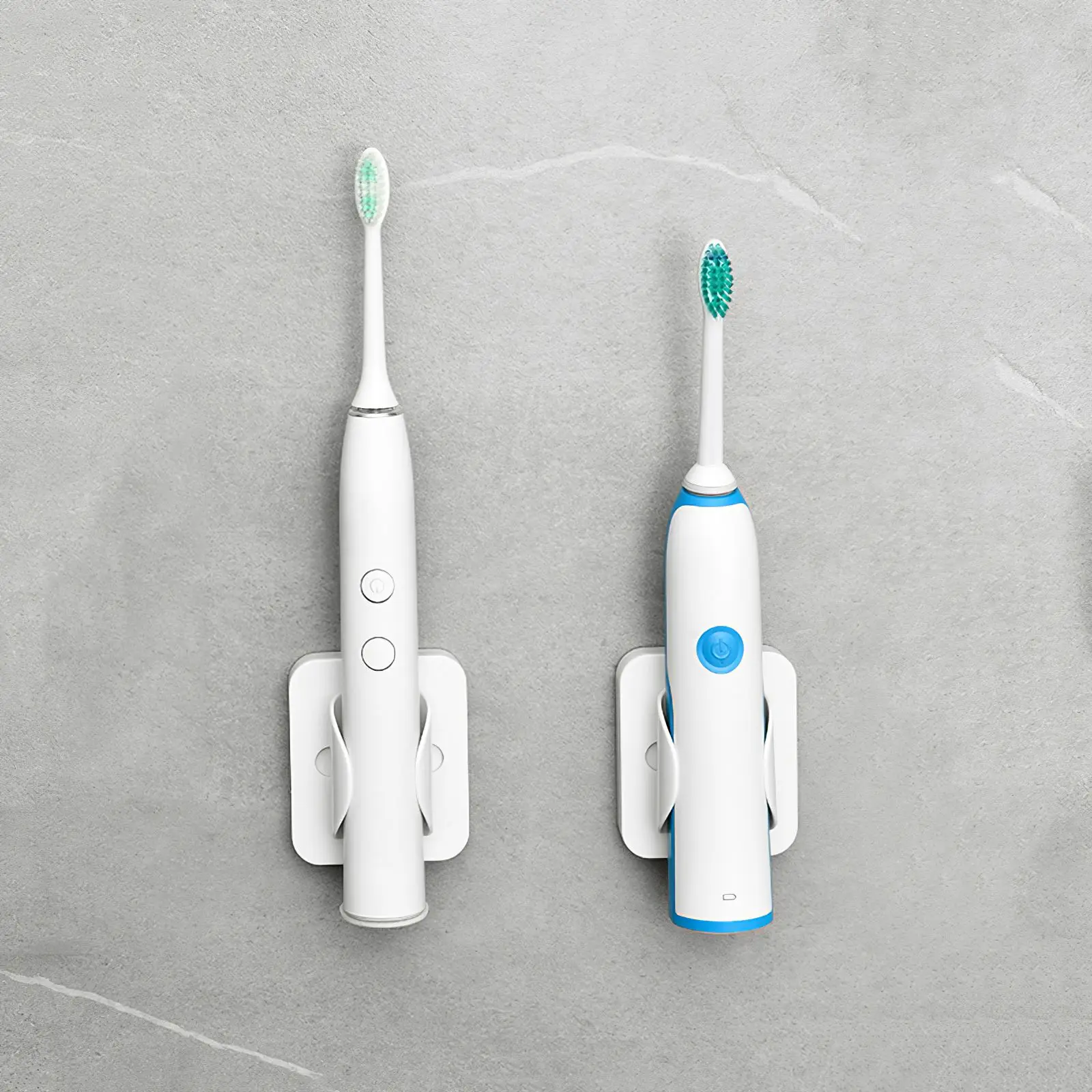 

Adjustable Traceless Stand Electric Toothbrush Holder With Drain Hole Gravity-Sensing Retractable Stand For Bathroom