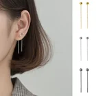 Женские серьги-подвески из серебра 925 пробы, с кисточками