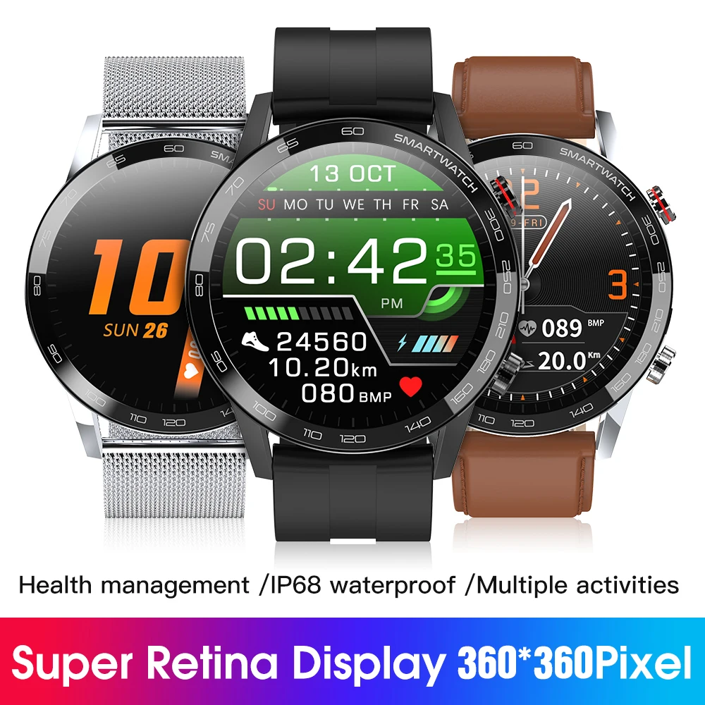 

PL16 Smart Watch Men ECG PPG IP68 Waterproof Smartwatch 1.3inch 360*360 HD Full Touch Screen Fitness Sports Watchs