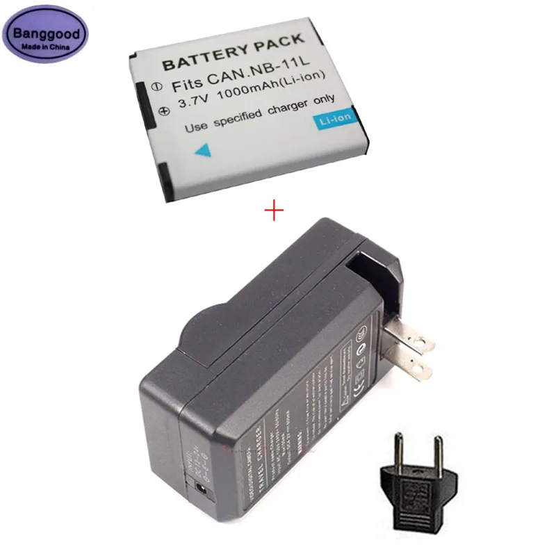 

3.7V 1000mAh NB-11L NB11L Camera Battery + AC Charger For Canon A2600 A3500 A4000IS IXUS 125 132 140 240 245 265 155 HS