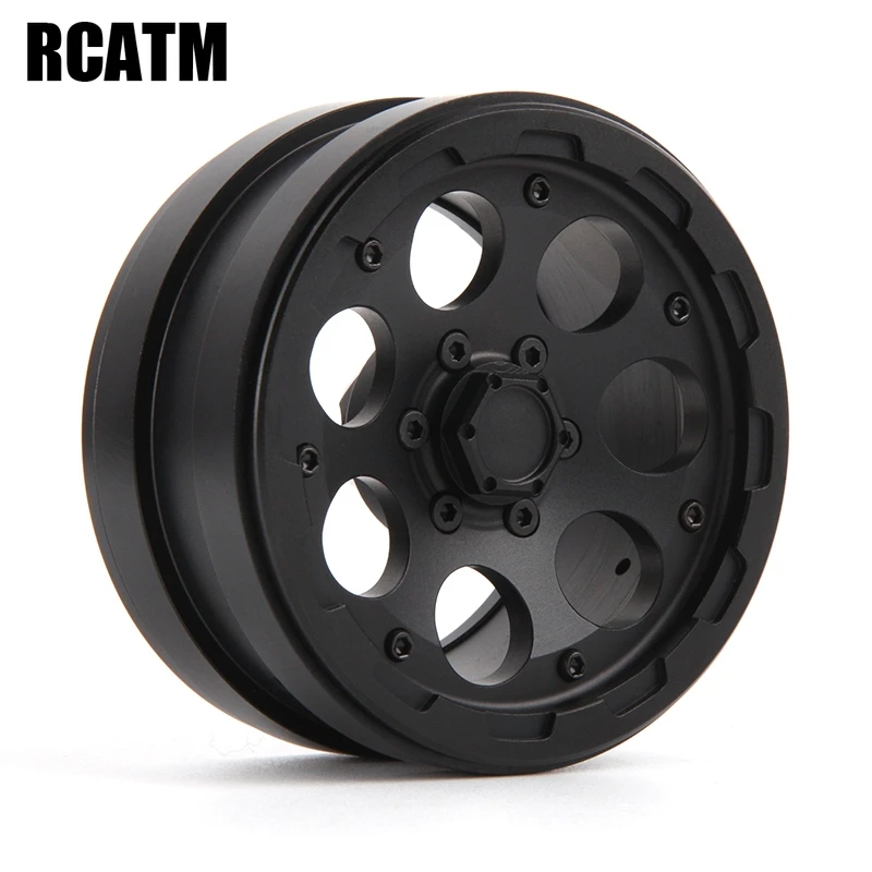 2 шт. ЧПУ металлический сплав дюйма обод колеса Beadlock для 1/10 RC Гусеничный