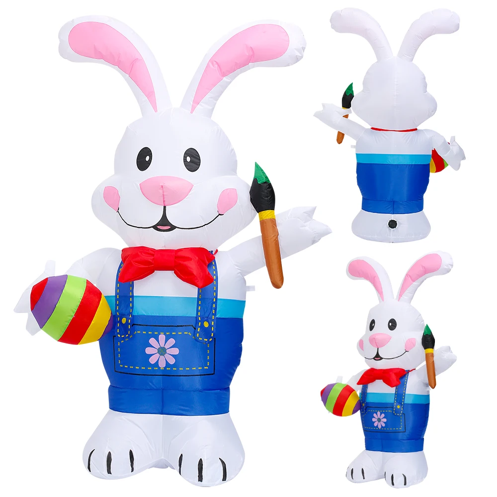 

Easter Decoration for Home Outdoor Easter Eggs Rabbit Inflatable Garden Decorations Party Bunny Doll Decor Ornament LED Light