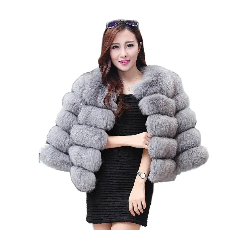 Vintage fluffy Faux Fur Coat Donna Breve Pelliccia Finta Tuta Sportiva Di inverno Cappotto Rosa 2021 Fashionable Winte | Женская одежда