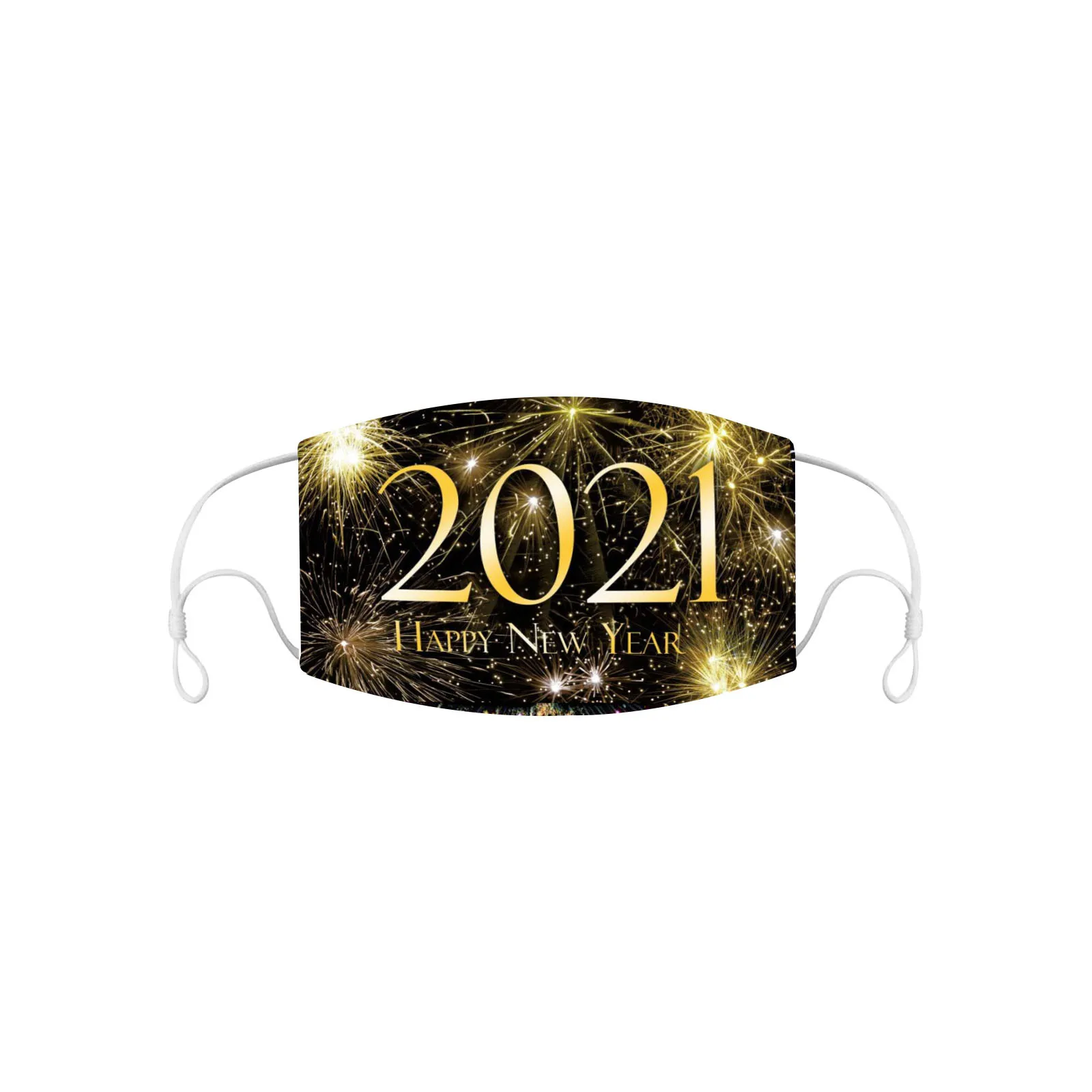 Повязка на голову 2021 Новогодняя моющаяся Пылезащитная модная Маска с принтом для