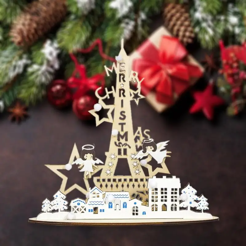 Рождественские поделки сращивания ремесла Санта Клаус Лось Ангел колесо