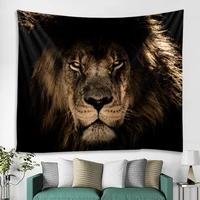 tapestry art deco blanket curtain hanging home bedroom living room decoration animal series ferocious lion cute cat