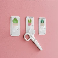 cactus hook simple and fashionable plant forest printing seamless hook nail free punch free waterproof hook multi purpose hooks