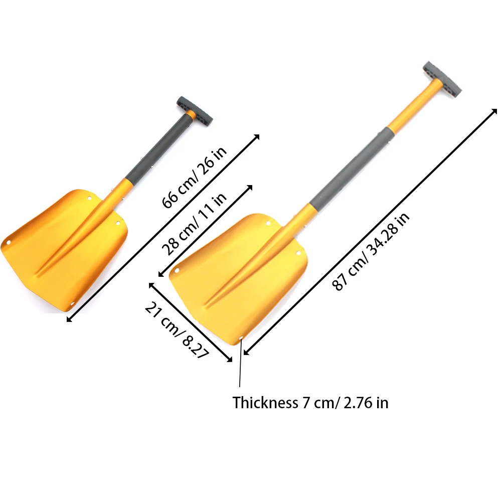 

Retractable Outdoor Snow Shovel Aluminum Alloy Ice Shovel Winter Snow Remover Tool Camping Garden Folding Shovel Survival Tools