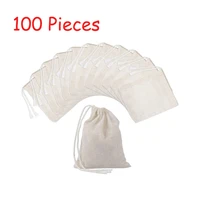 100 pieces bag makeup bag shopper bag shopper drawstring cotton bags muslin bagstea brew bags 4 x 3 inches drop ship
