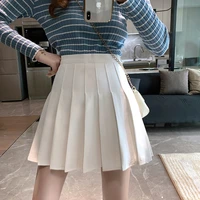 white pleated skirt for women spring summer autumn 2021high waist style japanese jk uniform short skirt a line skirt student