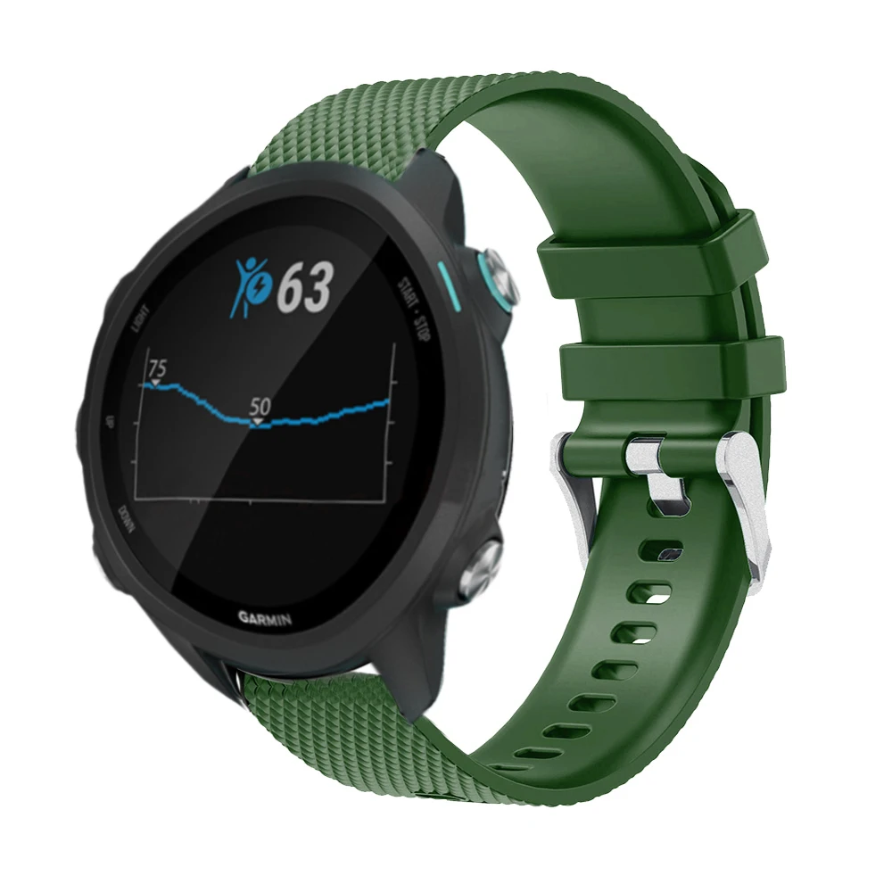 20 мм спортивный силиконовый ремешок для часов для Garmin Forerunner 245 245M 645 Vivoactive 3 умный браслет часы полоса красочный браслет