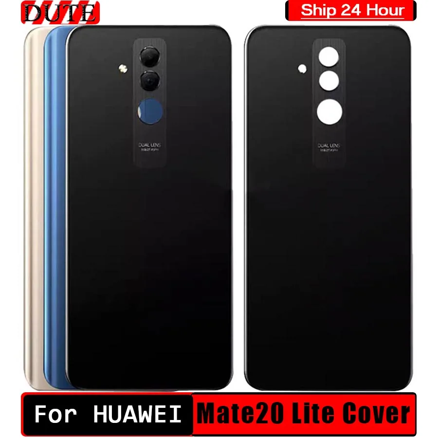 Крышка батарейного отсека для Huawei Mate 20 Lite задняя крышка корпуса со стеклянным