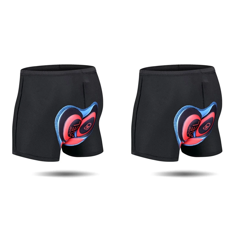 

2Pcs Cycling Shorts Cycling Sports Underwear Compression Tights Bicycle Shorts Gel Underwear Riding Bike Shorts L & XXL