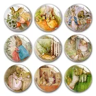 Милый кролик и крыса счастливая Пасха Кролик Мышь животные круглая фото стекло кабошон демонстрация плоская спина изготовление фурнитуры