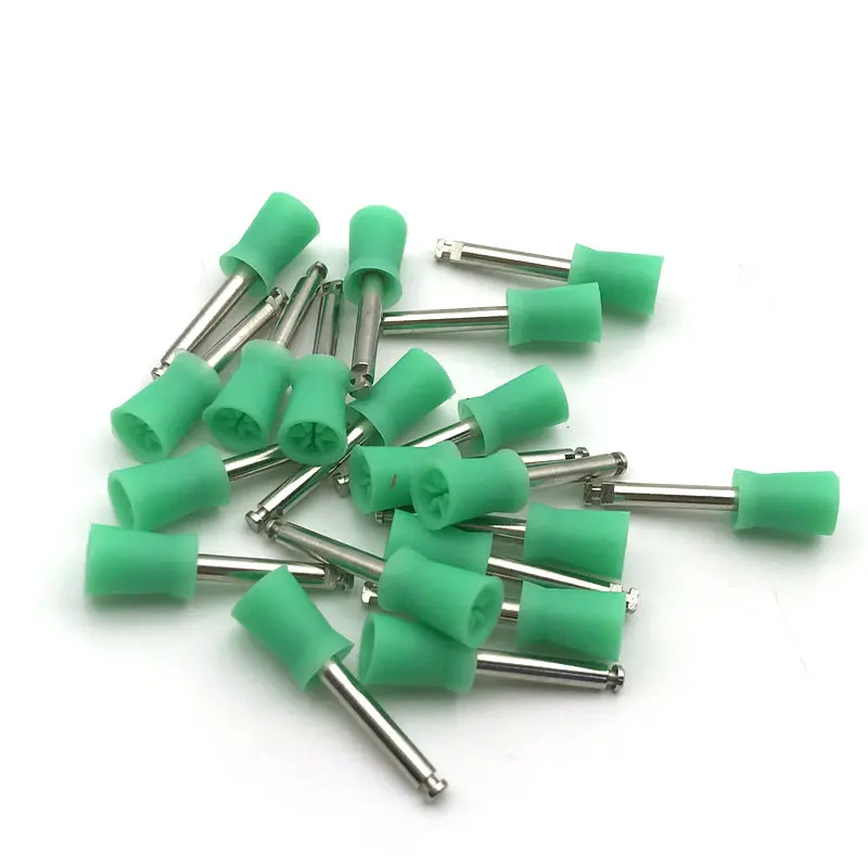 100 шт. зеленый Полировочный стакан для зубов|Стомотологические сверла и щетки| |