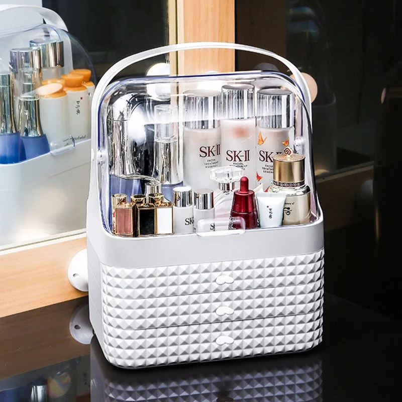 Прозрачный контейнер для хранения косметики портативный средств по уходу за