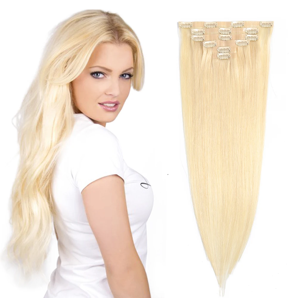 

Волосы для наращивания, из искусственной кожи, невидимые, 613 цветов, 24 дюйма