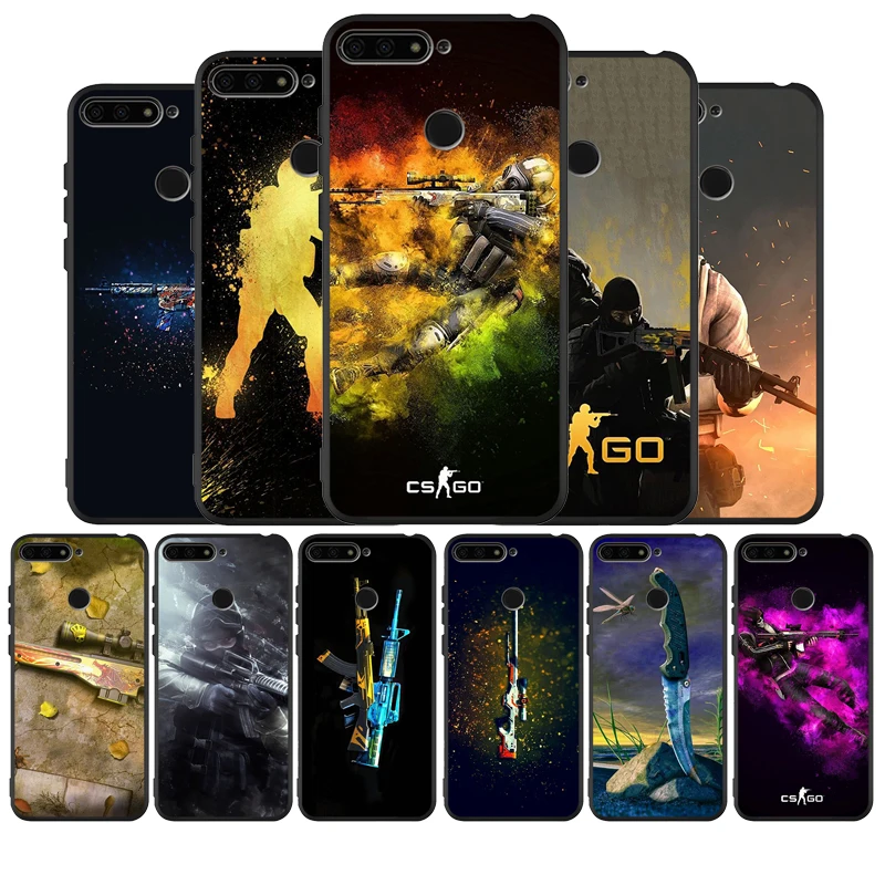 Черный силиконовый чехол для телефона CS GO Gun Game honor 30 20 Pro 8 8X 9 10 Lite Mate чехол|Бамперы|
