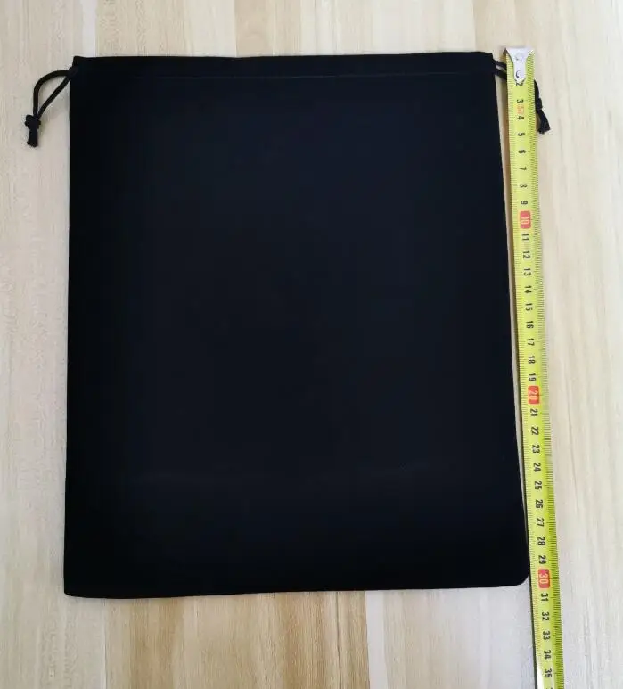 Розничная продажа большие Размеры 23x30 см 25x30 шнурок черные бархатные мешки для
