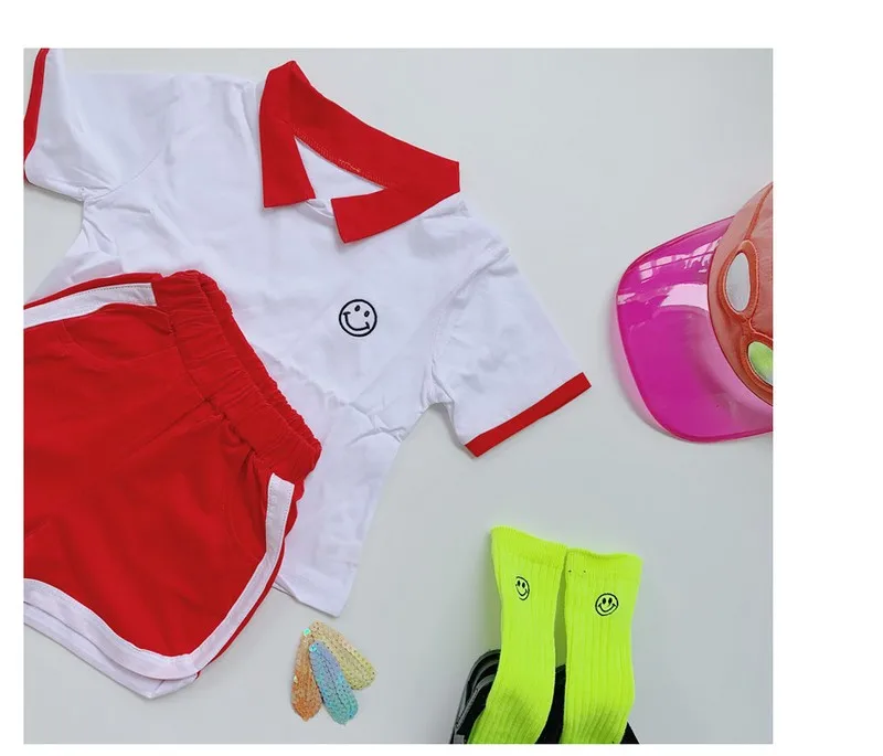 

Parent-child suit cotton smiling face cover men and women children baby suit