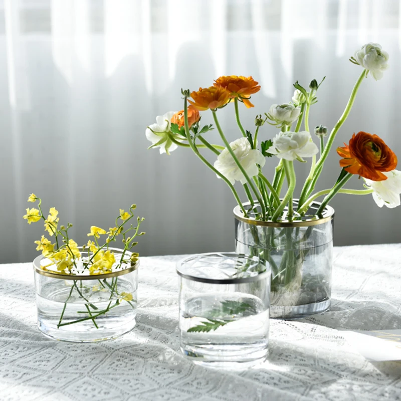 

nordic decoration home Transparent Hydroponic Dried flowers vase glasses plant Vases decorator tumblers living room Terrarium