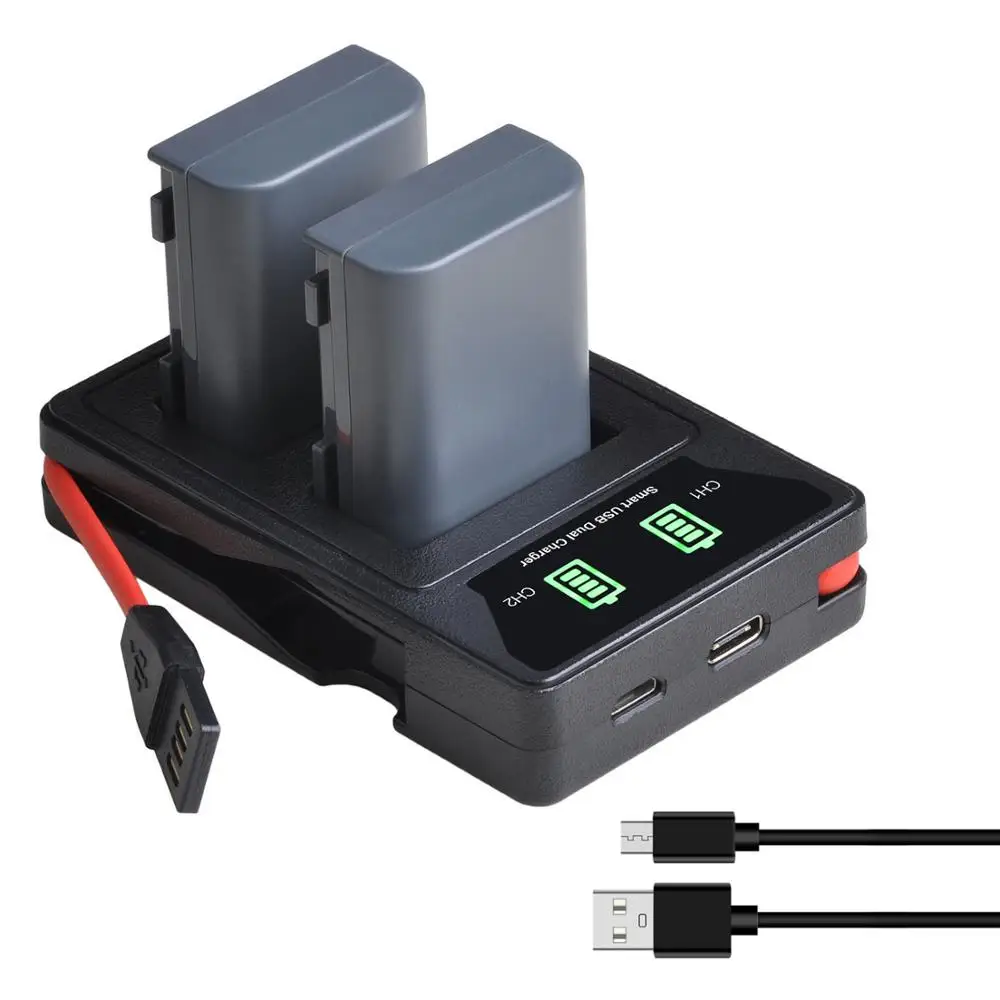 NB 2L батарея NB2L 2LH + Новый светодиодный USB двойное зарядное устройство для Canon EOS 400D