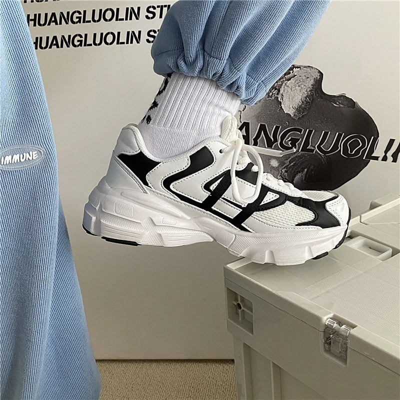 

Fashion Platform Sneakers Women Vulcanized Sports Shoes Lightweight Mesh Running Shoes Summer Comfort Women Casual Walking Shoes